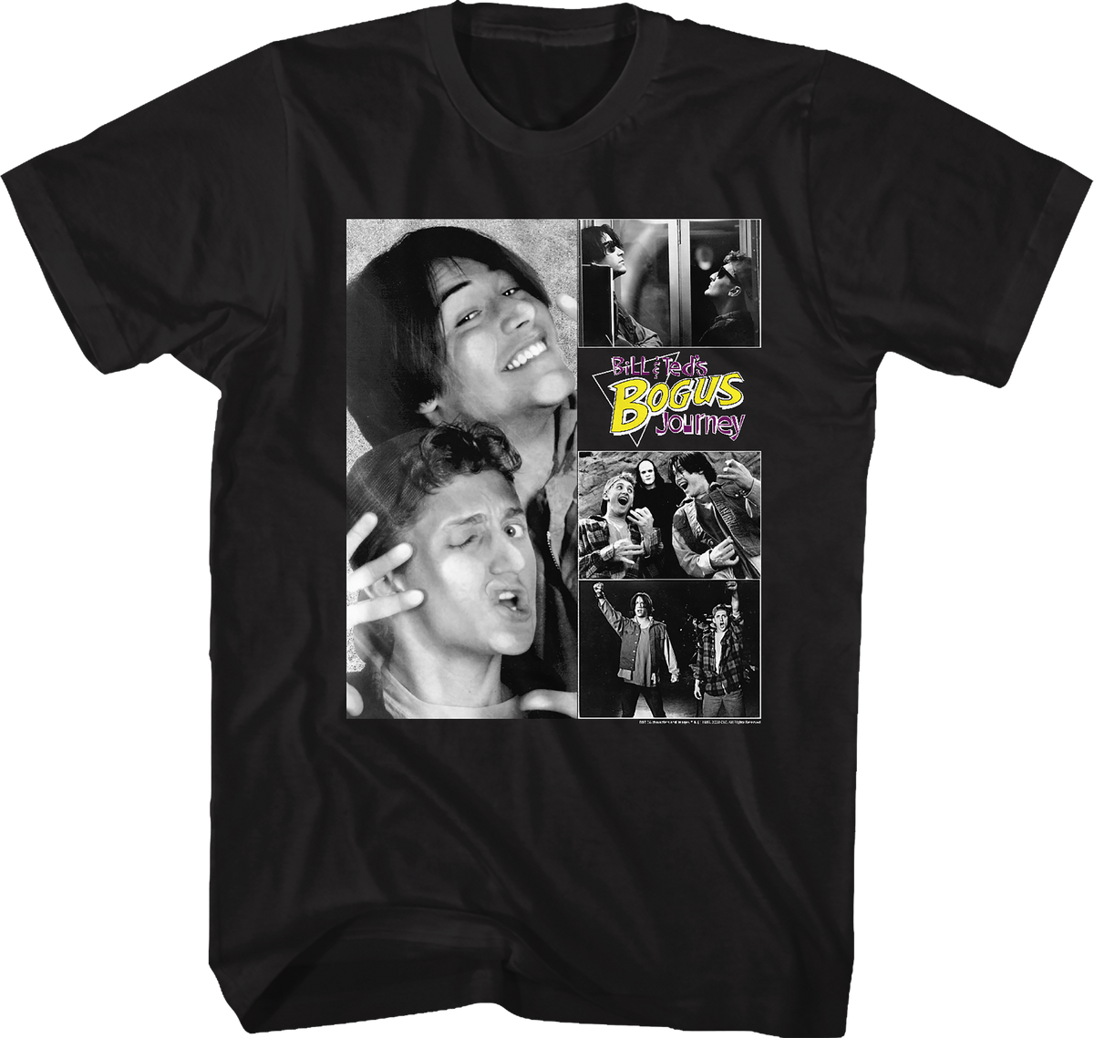 Black and White Collage Bill Ted's Bogus Journey T-Shirt product image 1