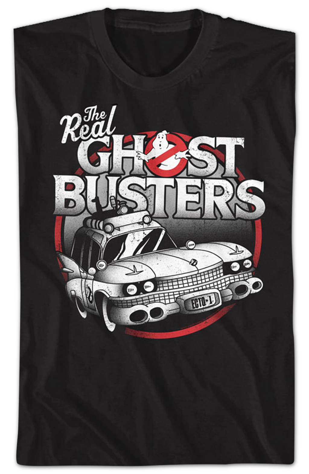 Black and White Ecto-1 Real Ghostbusters T-Shirt product image 2