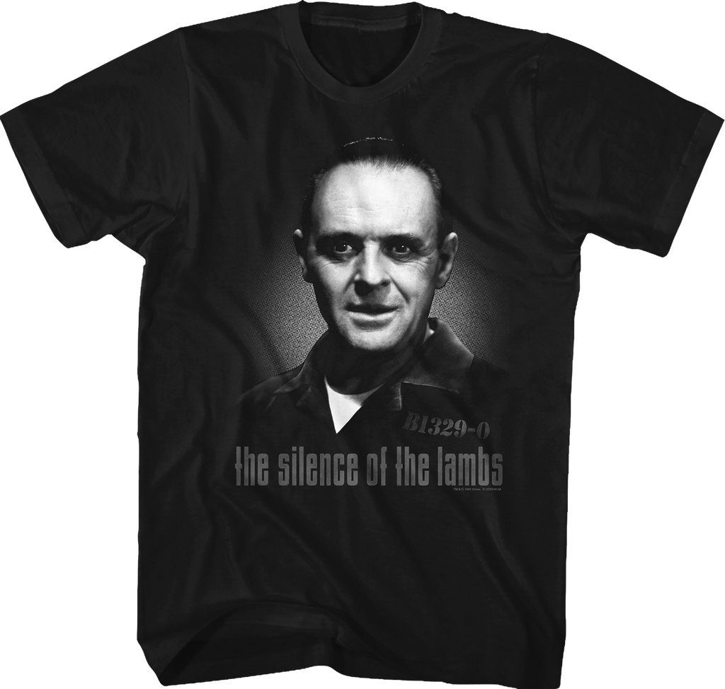 Black And White Hannibal Lecter Silence Of The Lambs T-Shirt product image 1