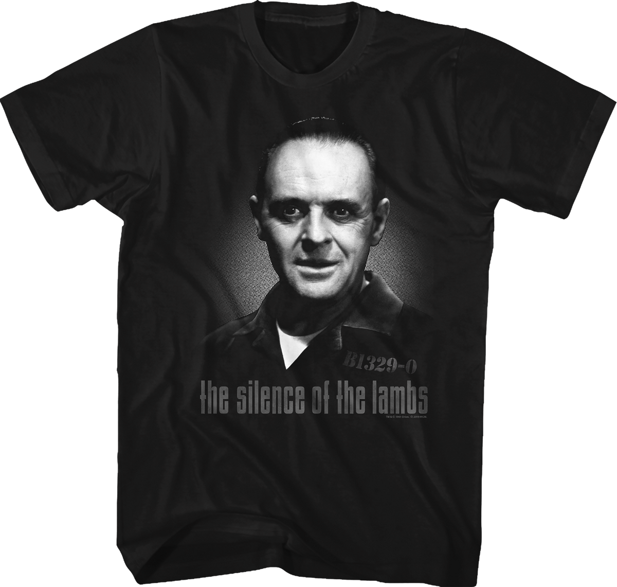 Black And White Hannibal Lecter Silence Of The Lambs T-Shirt product image 1