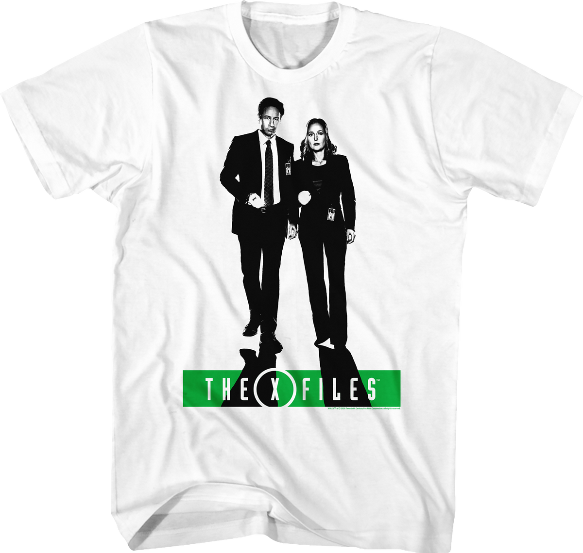Black and White Mulder Scully X-Files T-Shirt product image 1
