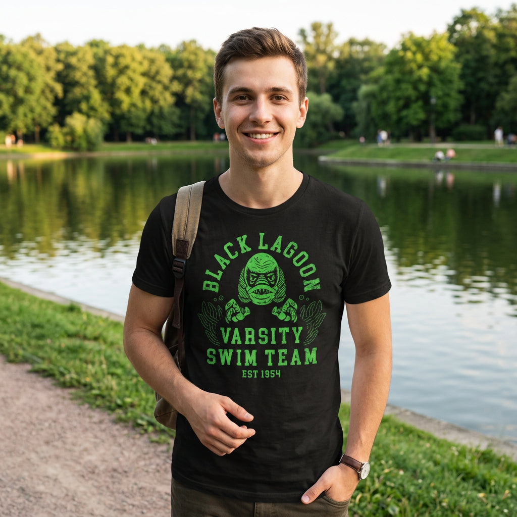 Black Lagoon Varsity Swim Team Men's T Shirt product image 2