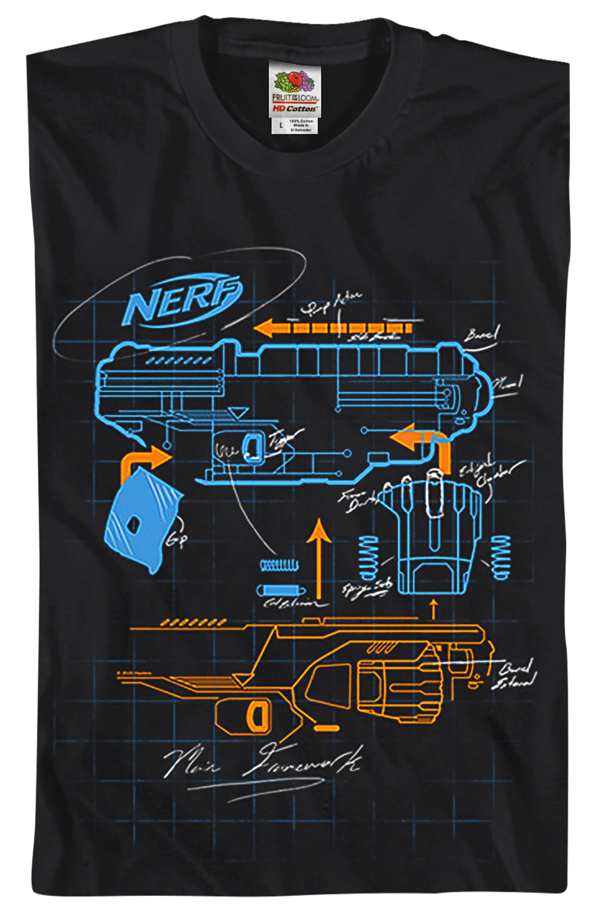Blaster Blueprint Nerf T-Shirt product image 2