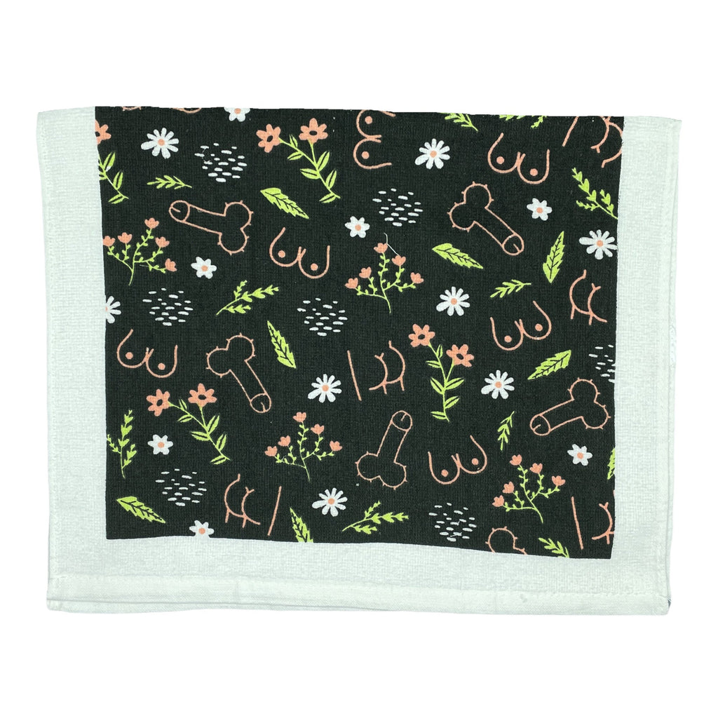 Boobs And Flowers Tea Towels Tea Towel