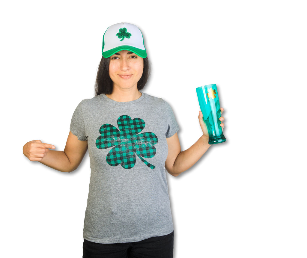 Buffalo Plaid Shamrock Women's T Shirt product image 6