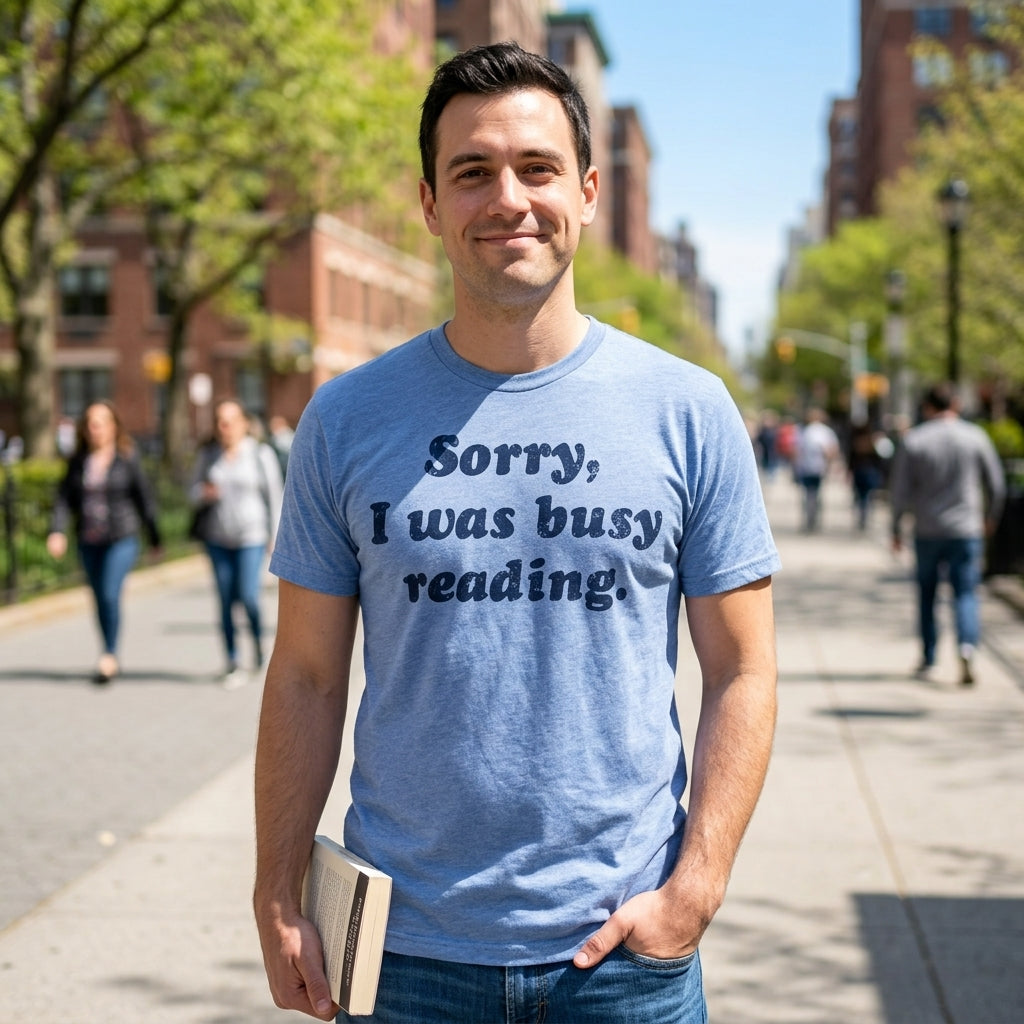 Sorry I Was Busy Reading Men's T Shirt product image 2