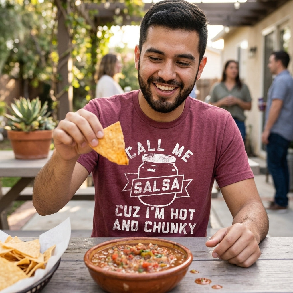 Call Me Salsa Cuz Im Hot And Chunky Men's T Shirt product image 2