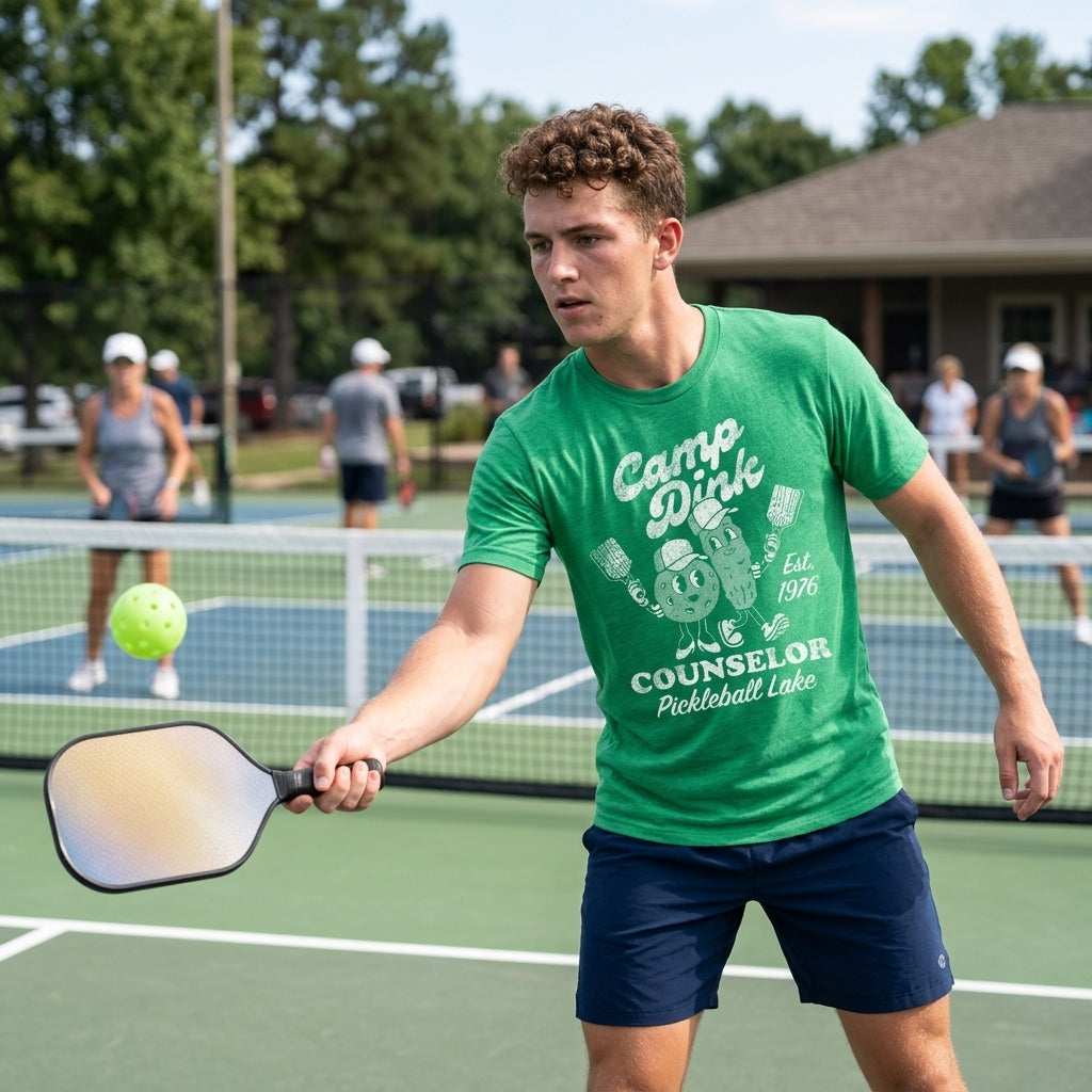 Camp Dink Counselor Pickleball Lake Men's T Shirt product image 2