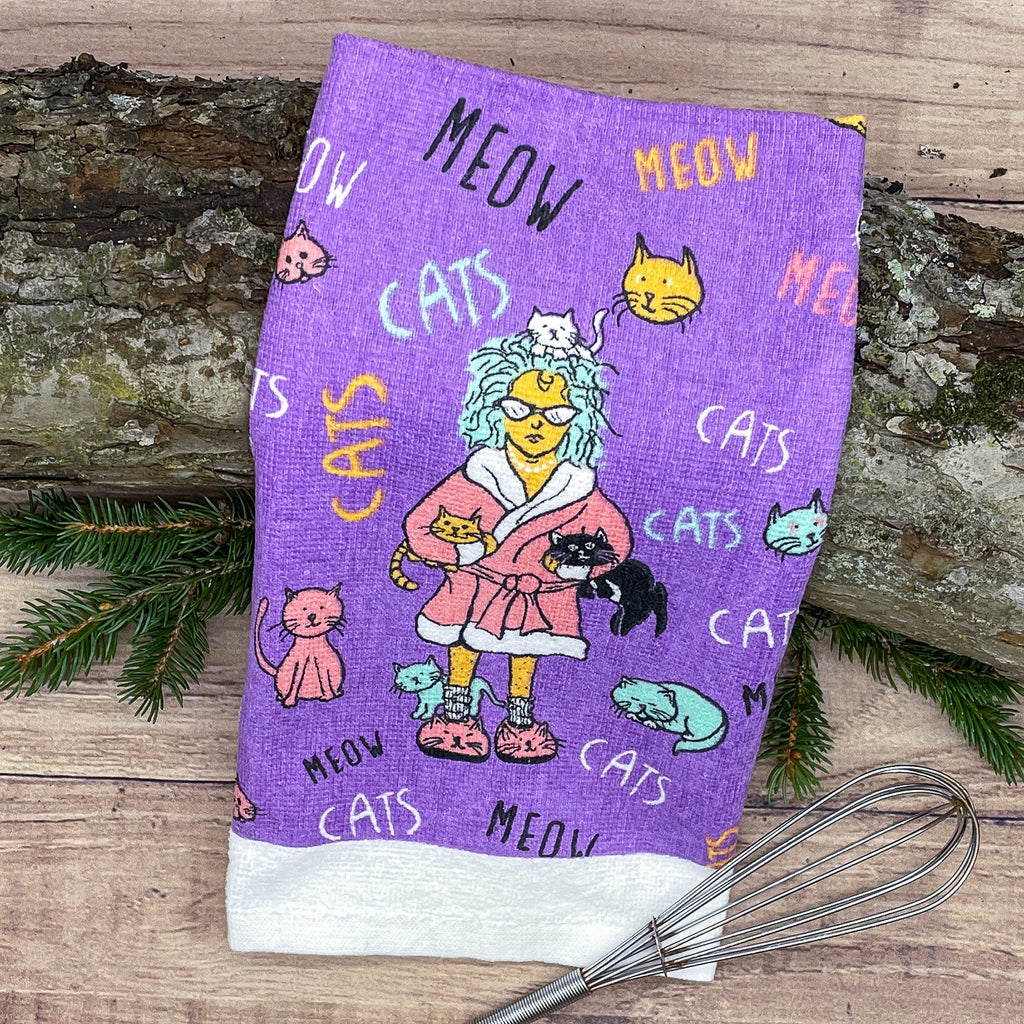 Cat Lady Tea Towel Tea Towel