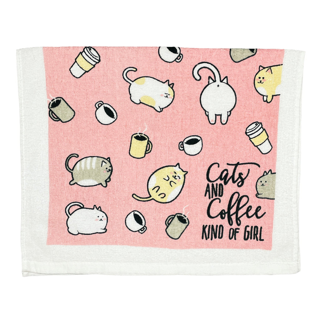 Cats And Coffee Kind Of Girl Tea Towel Tea Towel