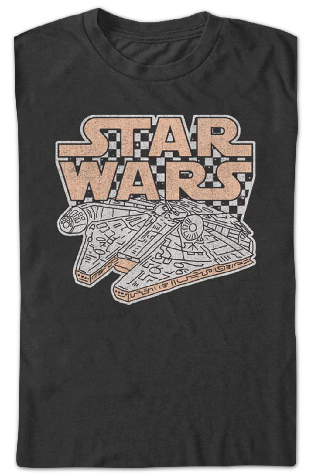 Checkerboard Millennium Falcon Star Wars T-Shirt product image 2
