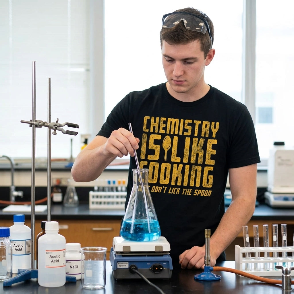 Chemistry Is Like Cooking Just Dont Lick The Spoon Men's T product image 2