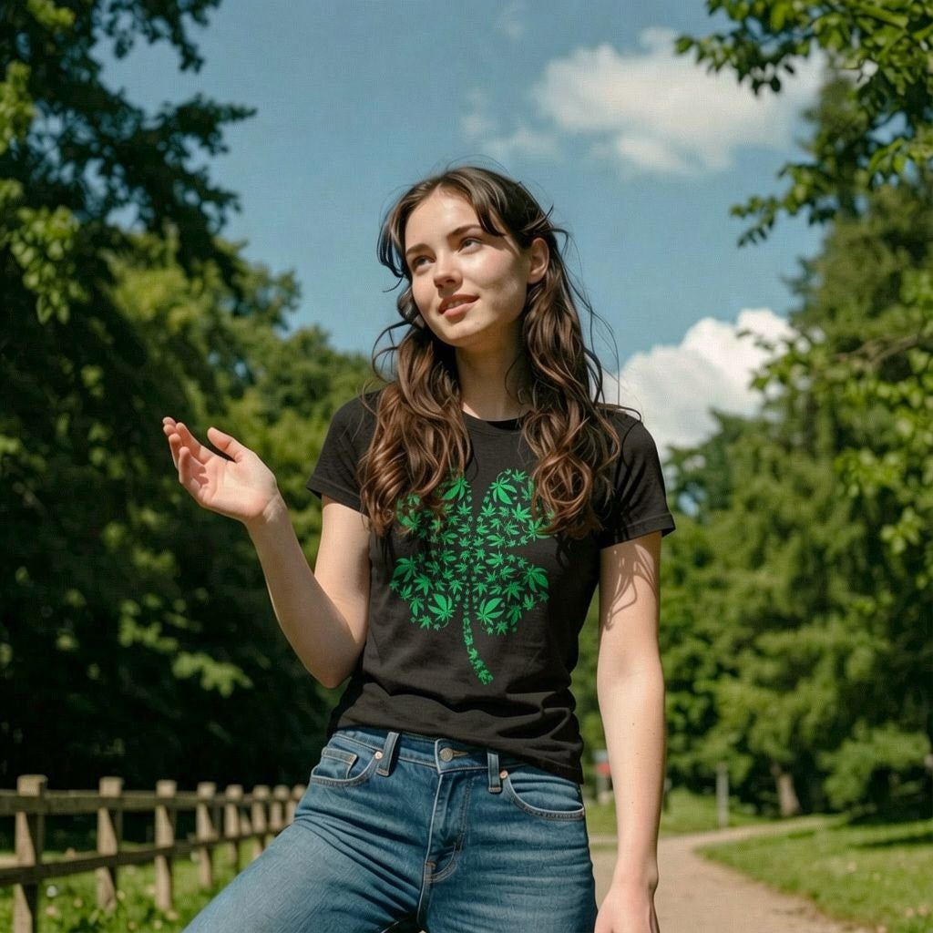 Clover Made Of Pot Leaves Women's T Shirt product image 2