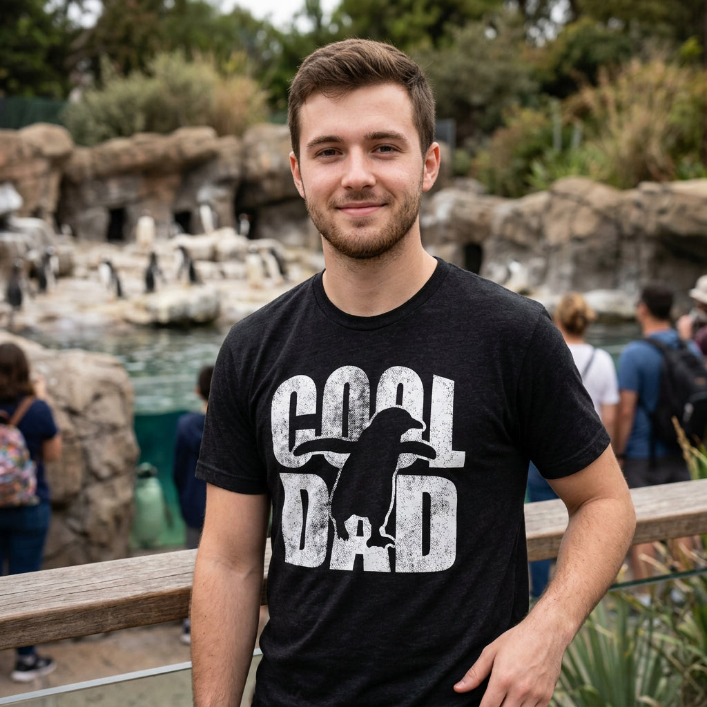 Cool Dad Penguin Men's T Shirt product image 2