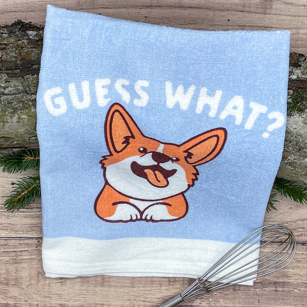 Guess What Corgi Butt Tea Towel Tea Towel