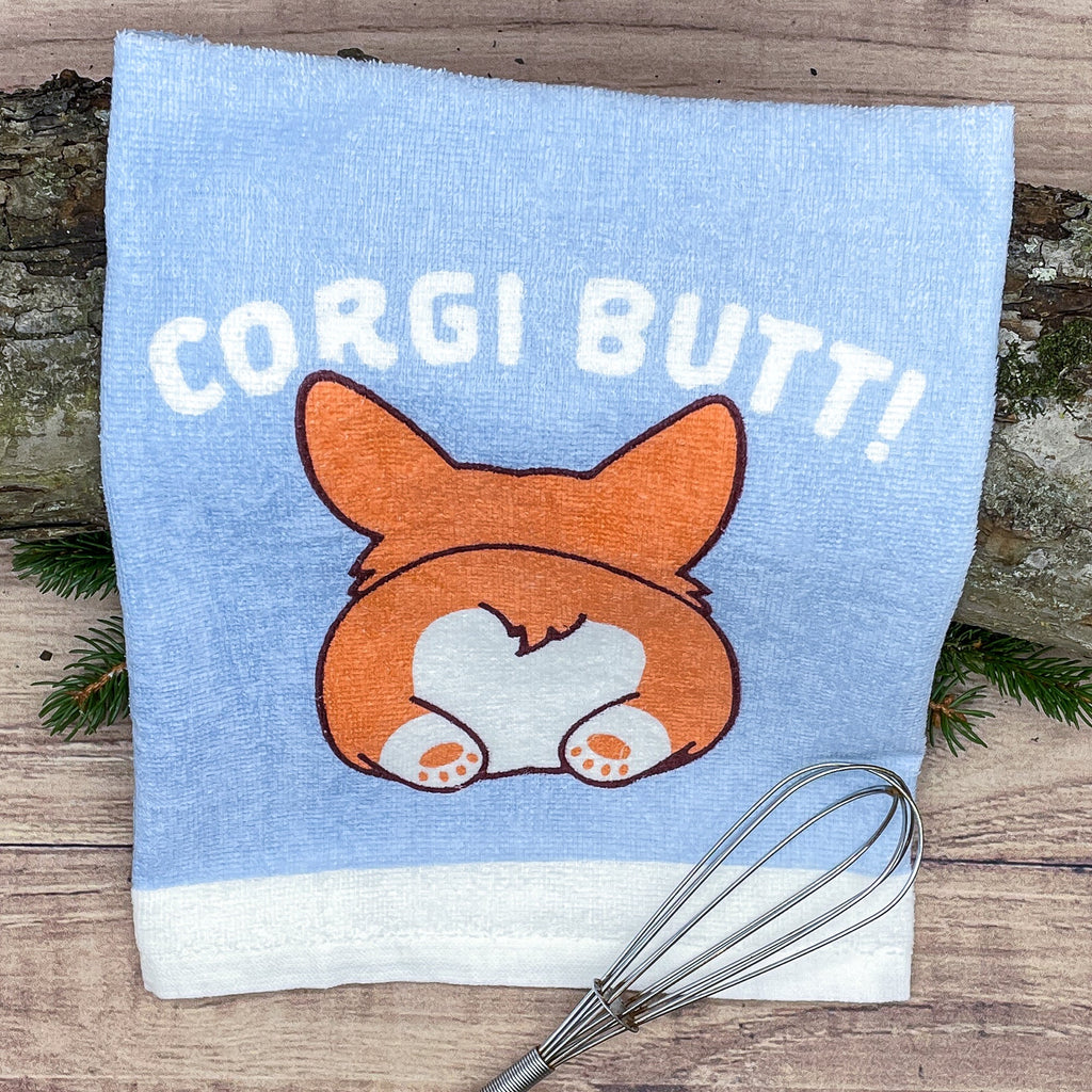 Guess What Corgi Butt Tea Towel Tea Towel