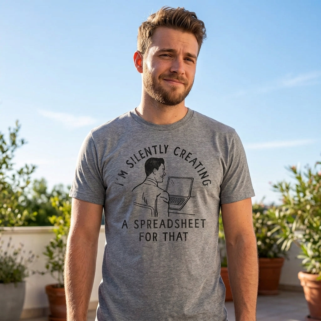 Im Silently Creating A Spread Sheet For That Men's T Shirt product image 2