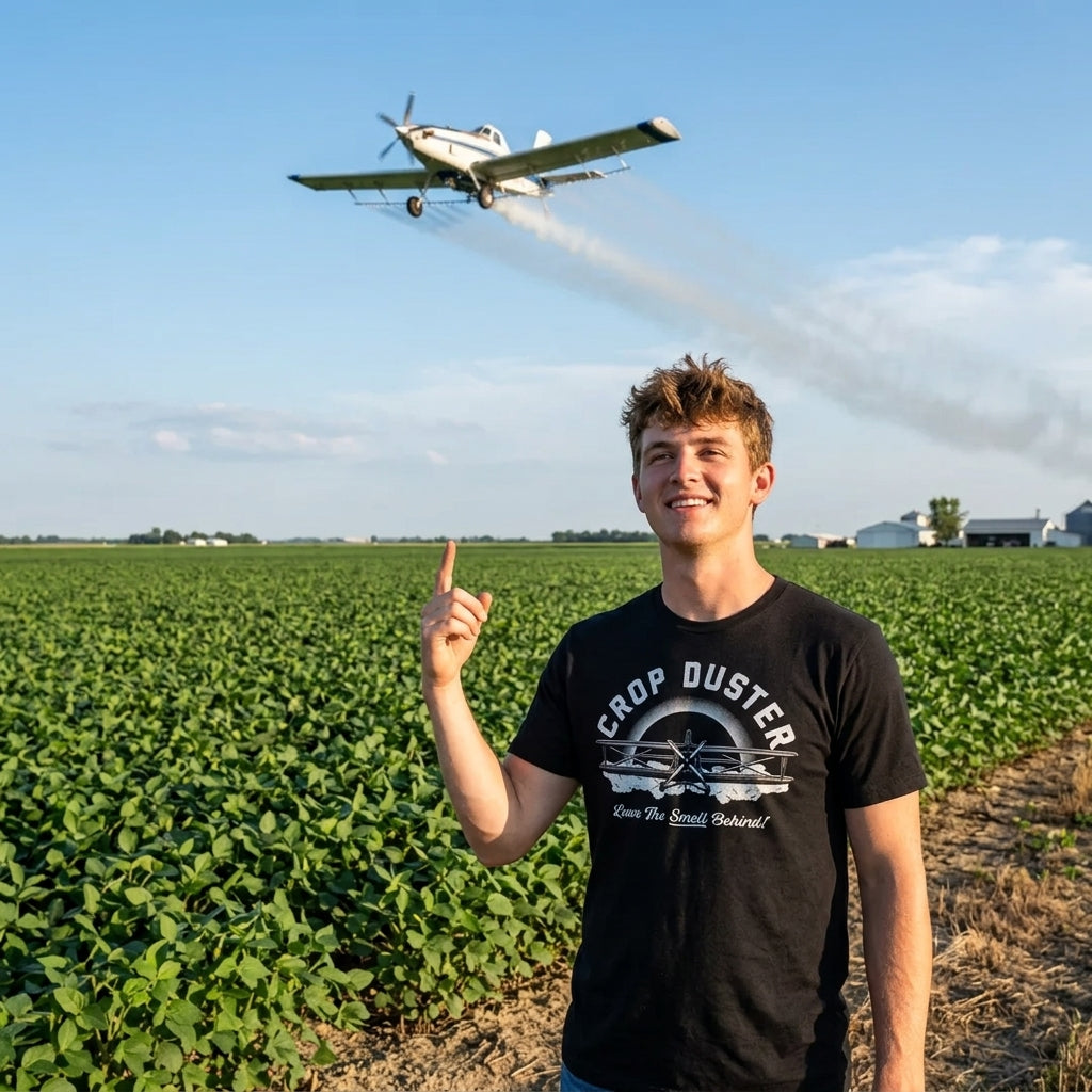 Crop Duster - Leave the Smell Behind Men's T Shirt product image 2