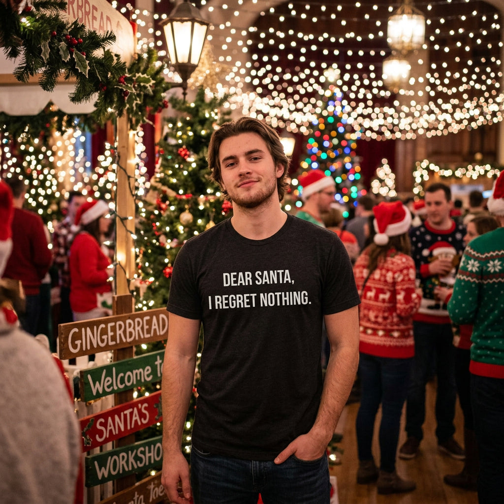 Dear Santa I Regret Nothing Men's T Shirt product image 2