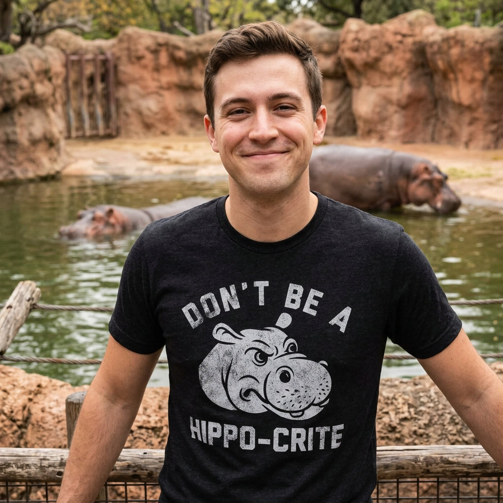Dont Be A Hippo Crite Men's T Shirt product image 2