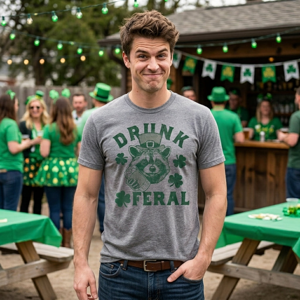 Drunk And Feral Men's T Shirt product image 2
