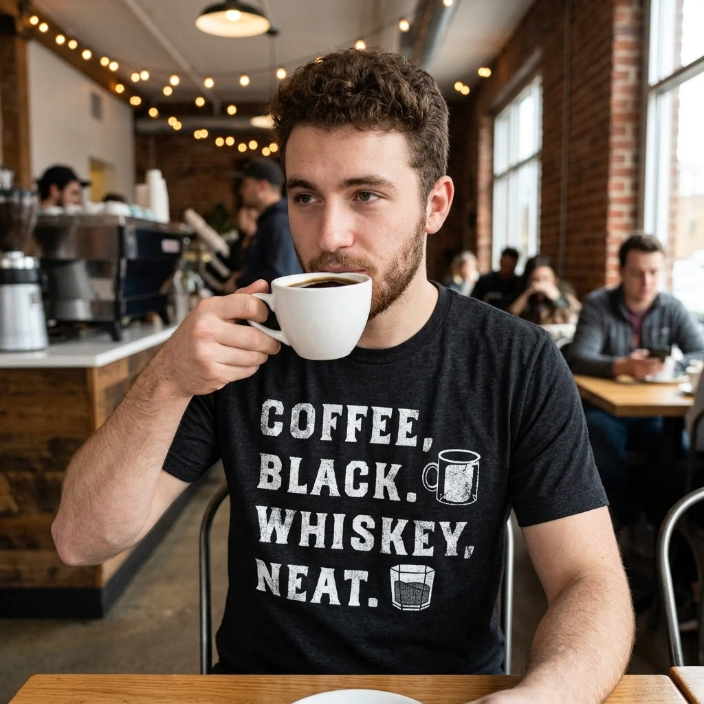 Coffee Black Whiskey Neat Men's T Shirt product image 2