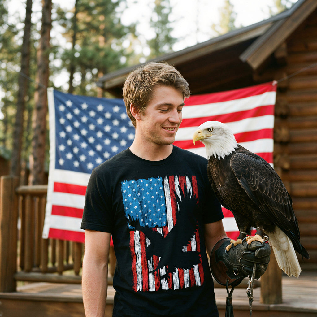 Eagle In Flag Men's T Shirt product image 4