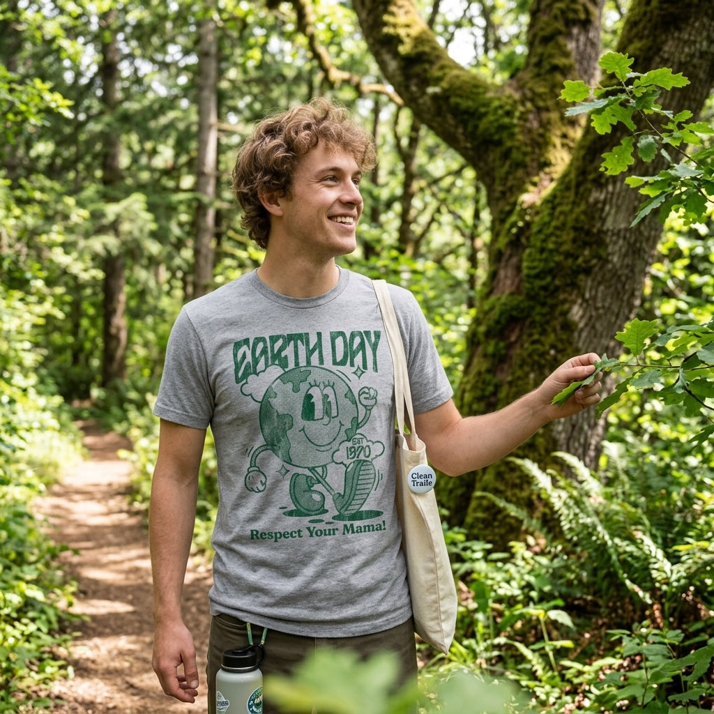 Earth Day Respect Your Mama Men's T Shirt product image 2