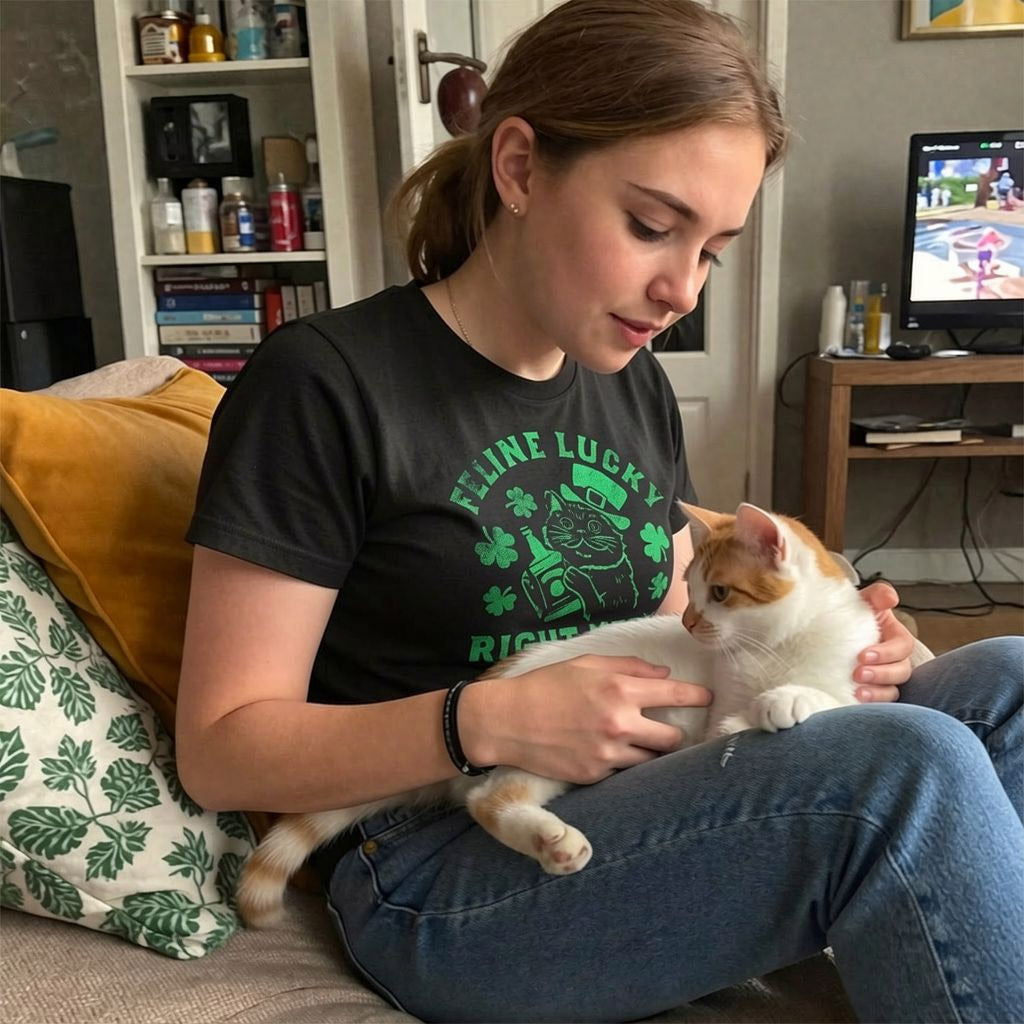 Feline Lucky Right Meow Women's T Shirt product image 2