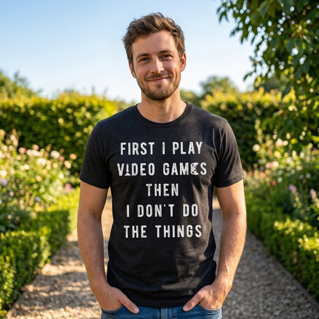 Mens First I Play Video Games Then I Dont Do The Things T product image 2