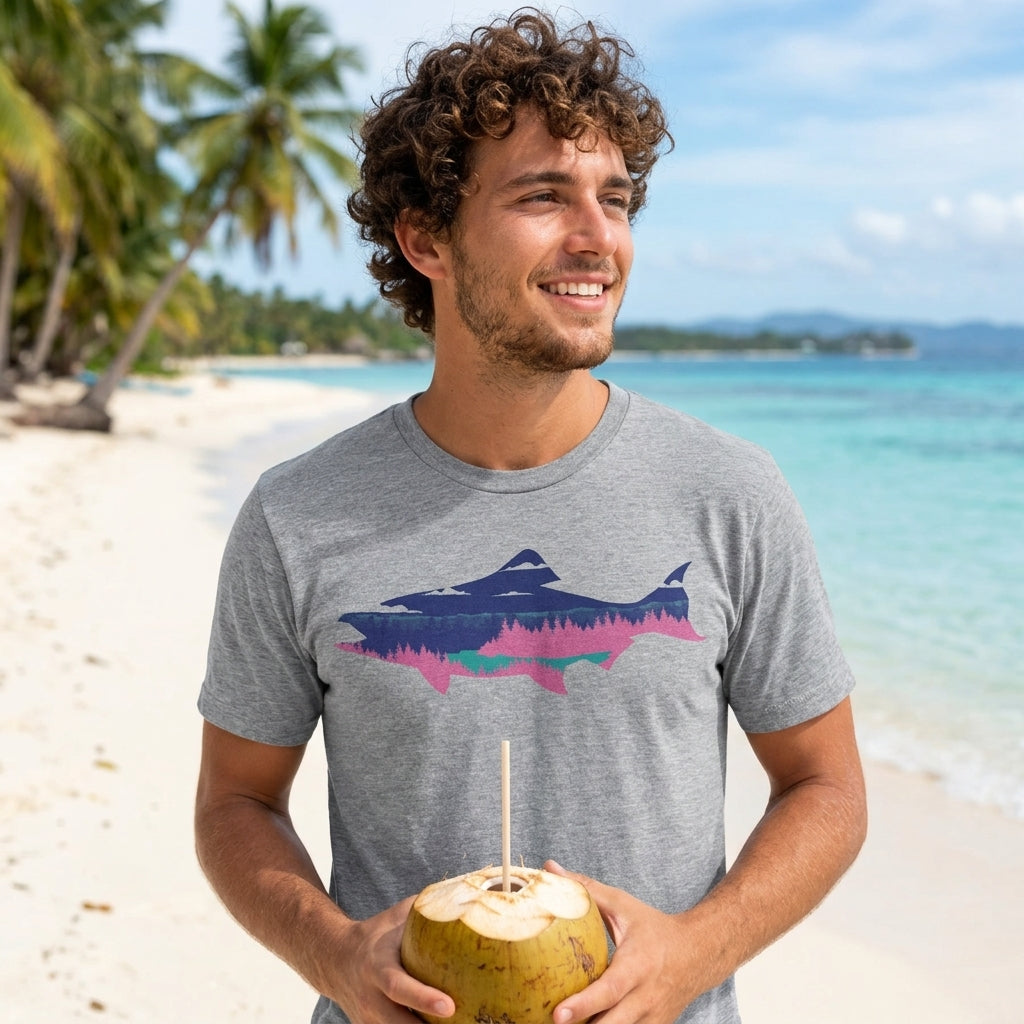 Salmon Landscape Men's T Shirt product image 2