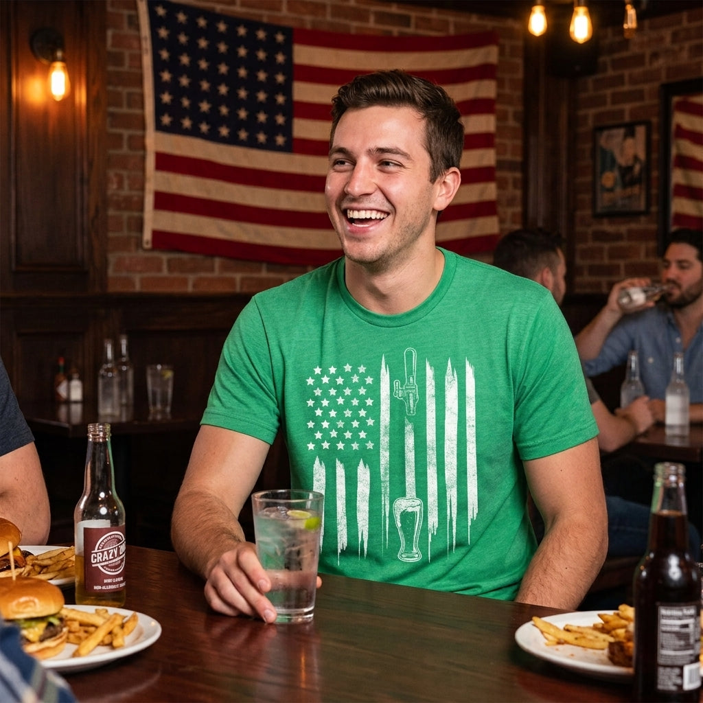 Craft Beer American Flag Men's T Shirt product image 4