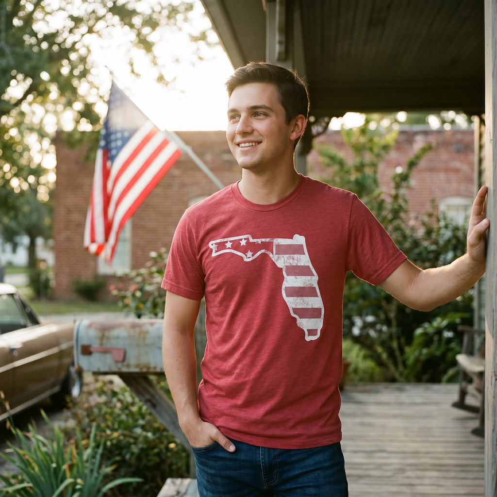 American Flag Florida Men's T Shirt product image 2