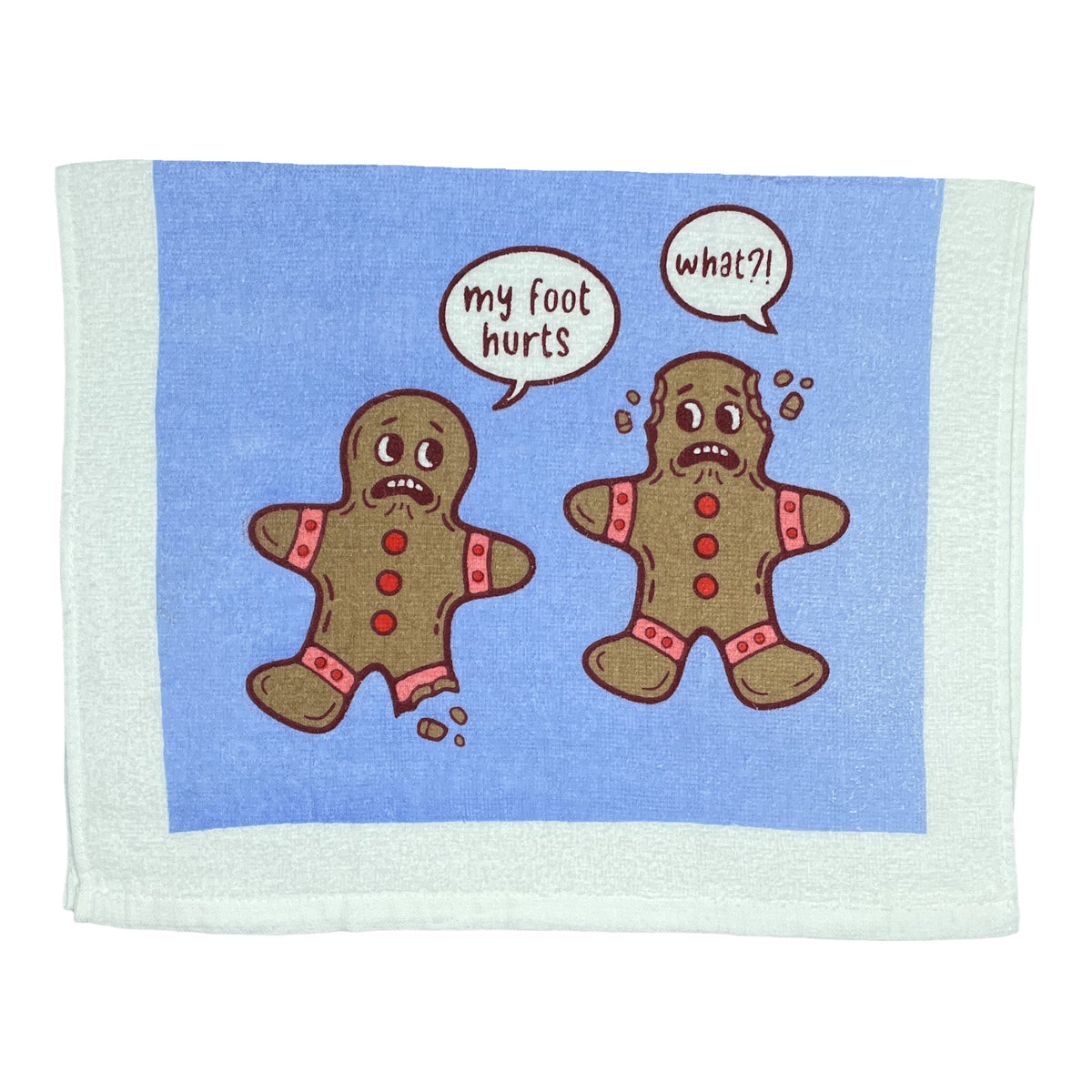 Gingerbread Foot Hurts Tea Towel Tea Towel