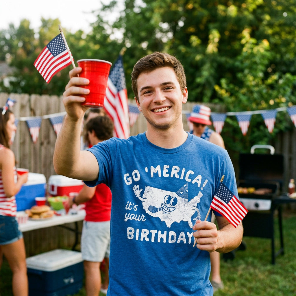 Go Merica Its Your Birthday Men's T Shirt product image 3