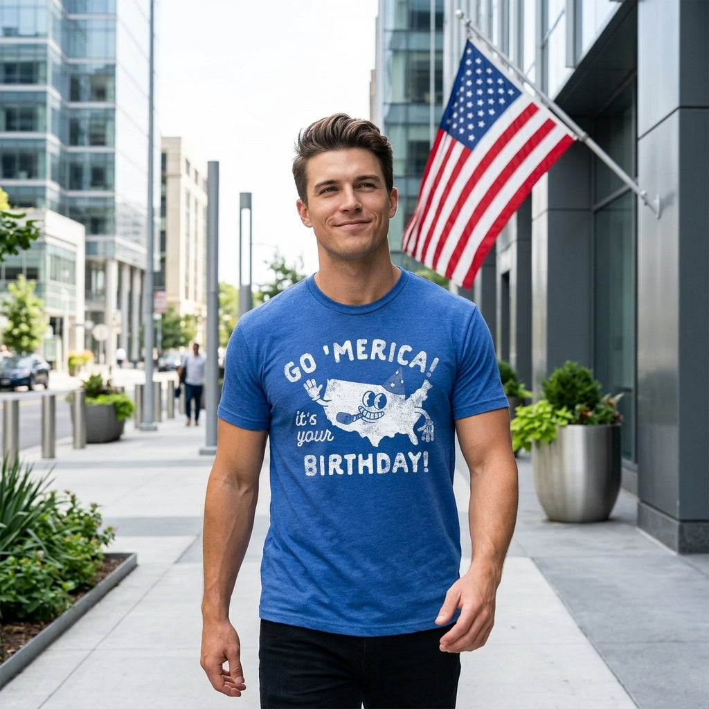 Go Merica Its Your Birthday Men's T Shirt product image 4