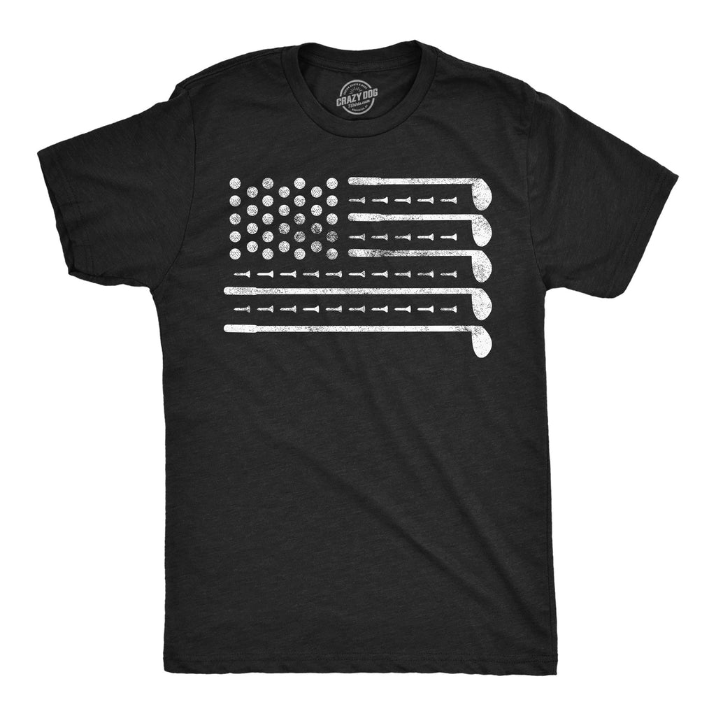 Golf American Flag Men's T Shirt product image 1