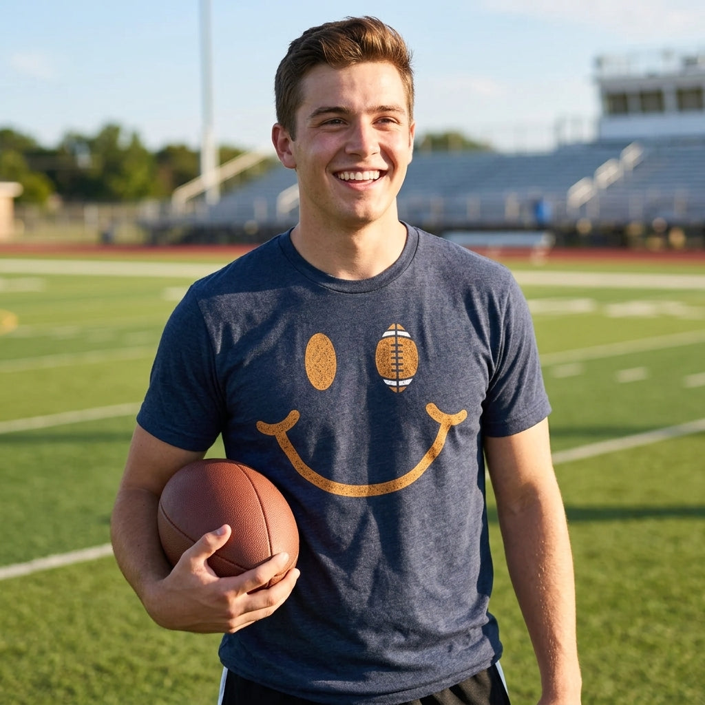 Football Smiling Face Men's T Shirt product image 2