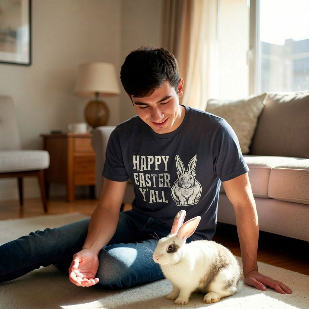 Happy Easter Y'all Men's T Shirt product image 4