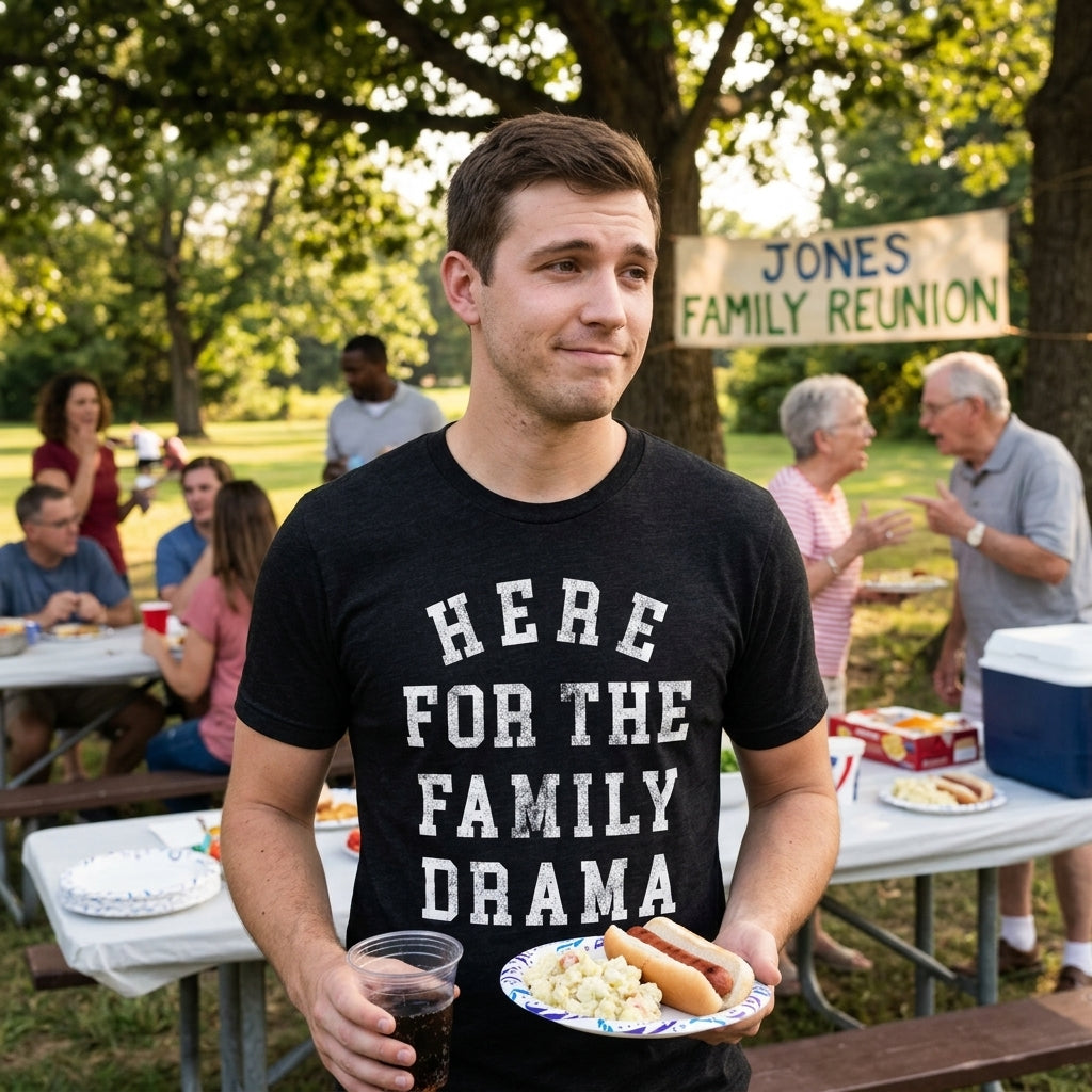 Here For The Family Drama Men's T Shirt product image 2