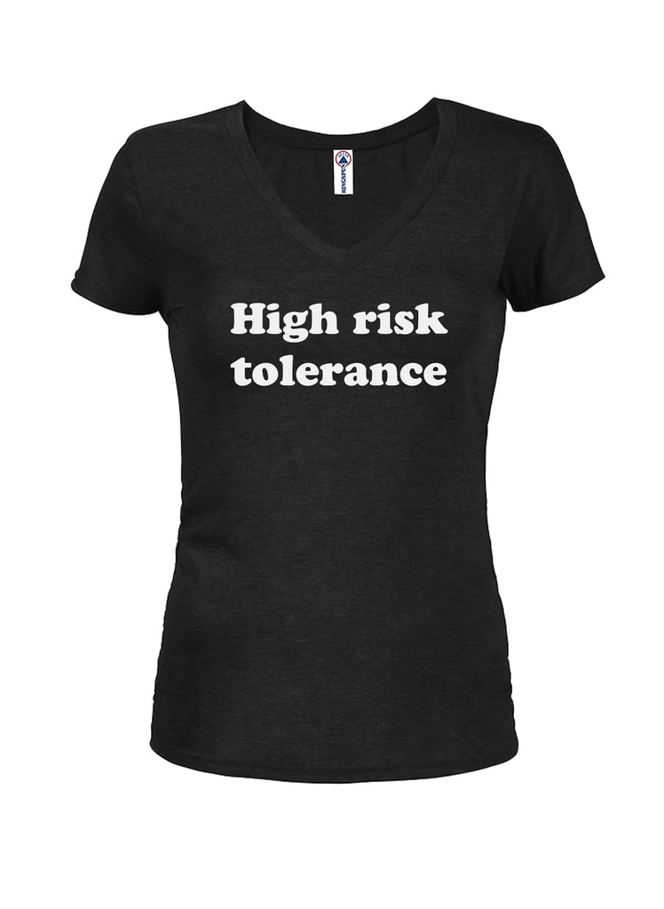 High Risk Tolerance Juniors V Neck T-Shirt product image 1