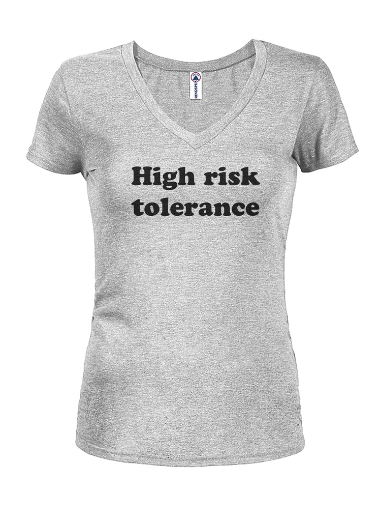 High Risk Tolerance Juniors V Neck T-Shirt product image 3