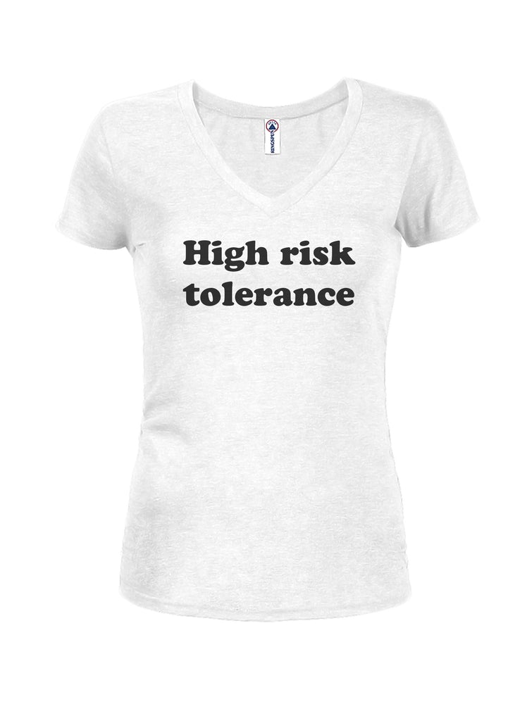 High Risk Tolerance Juniors V Neck T-Shirt product image 2
