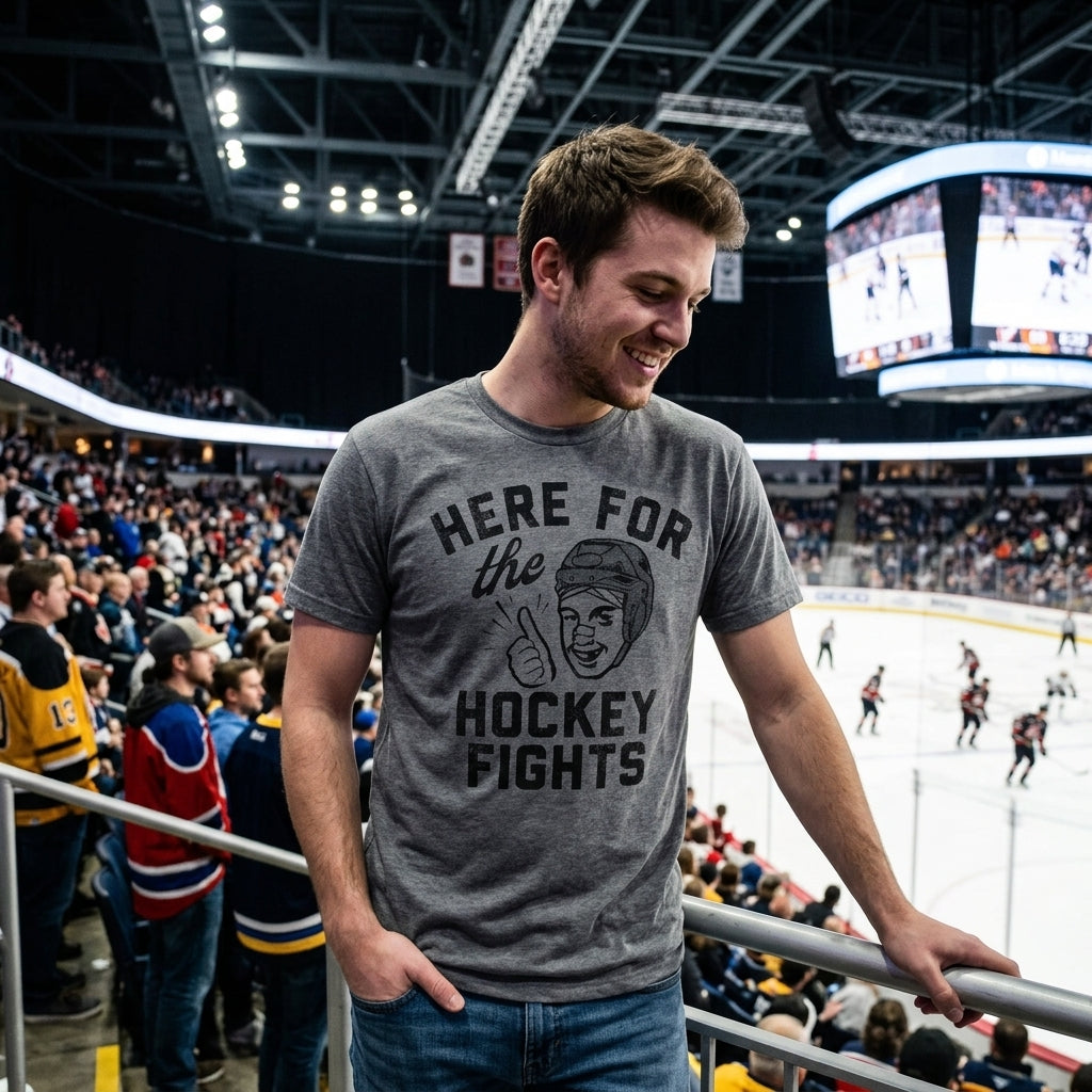 Here For The Hockey Fights Men's T Shirt product image 2
