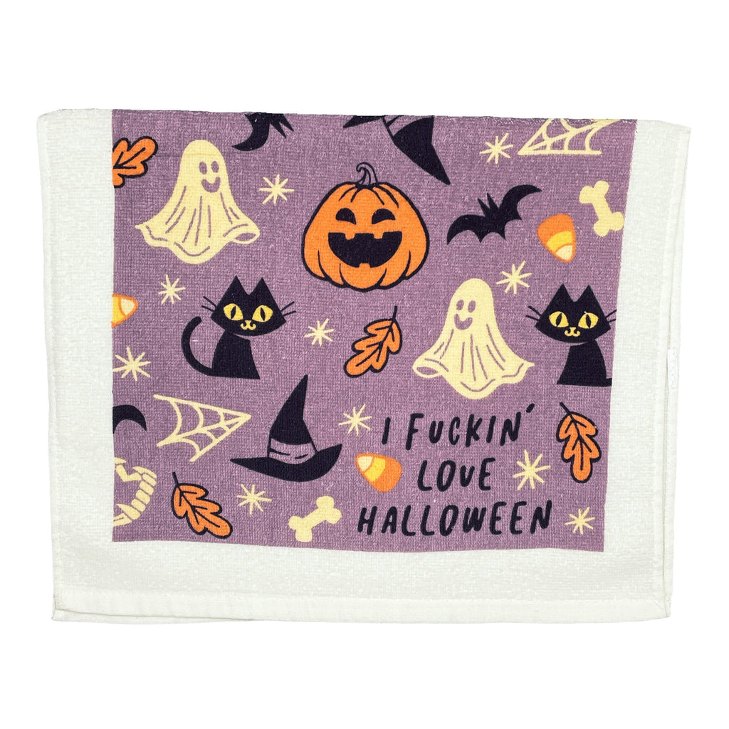 I Fuckin Love Halloween Tea Towel Tea Towel