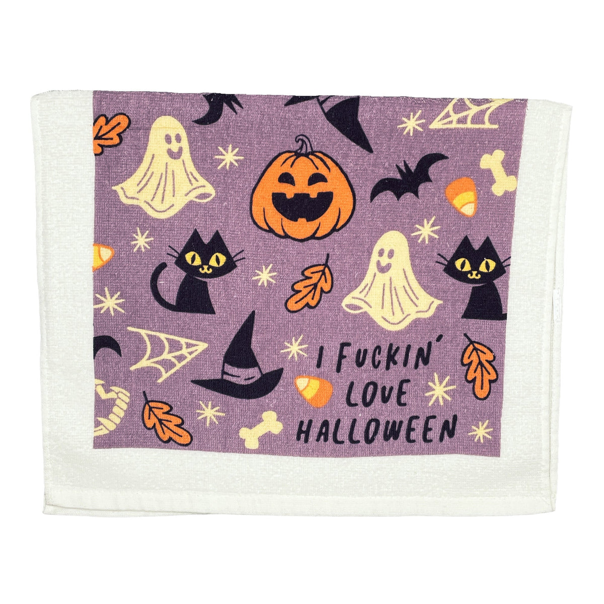 I Fuckin Love Halloween Tea Towel Tea Towel