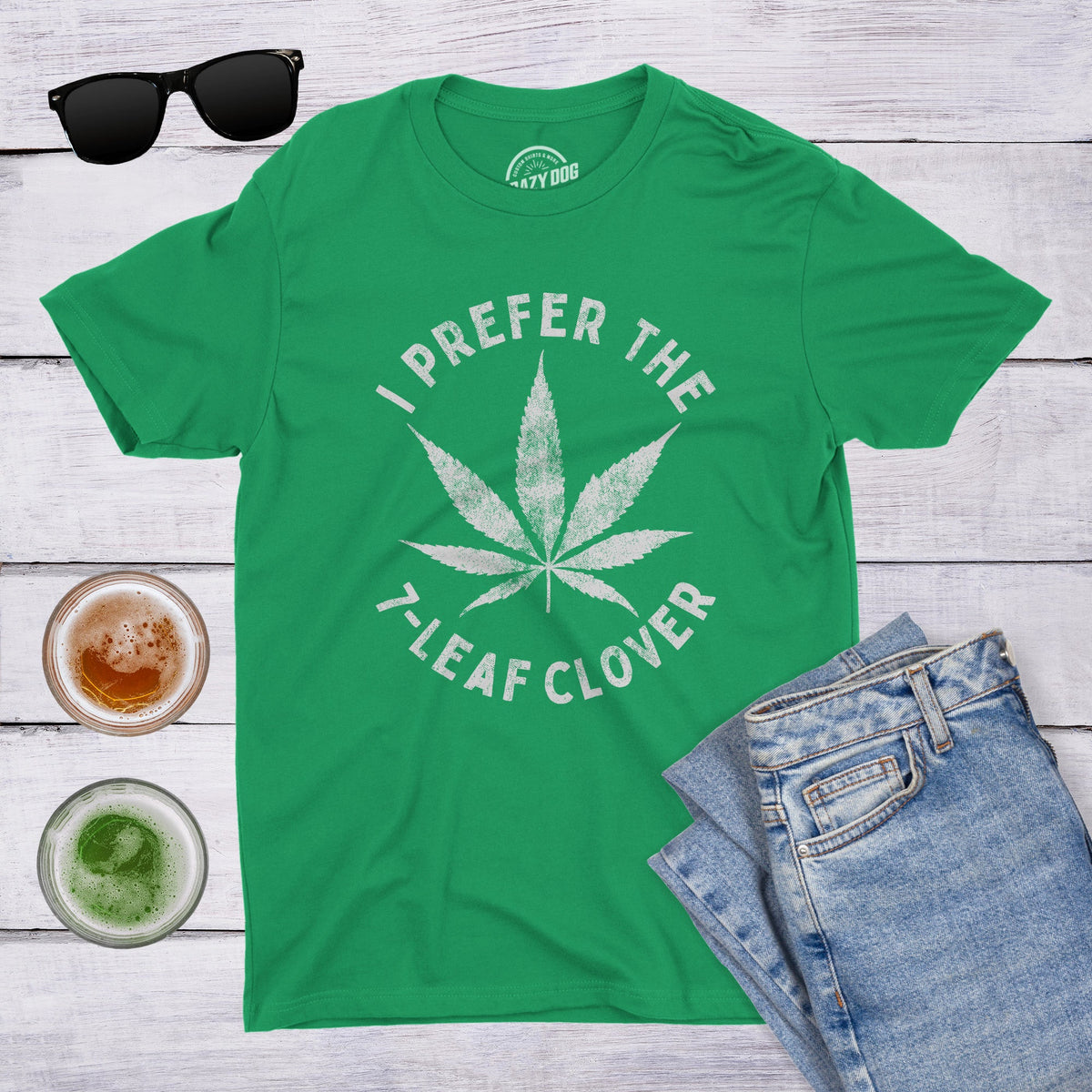 I Prefer The 7-Leaf Clover Men's T Shirt product image 4