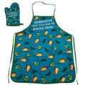 Introverted But Willing To Discuss Tacos Oven Mitt + Apron Bakeware