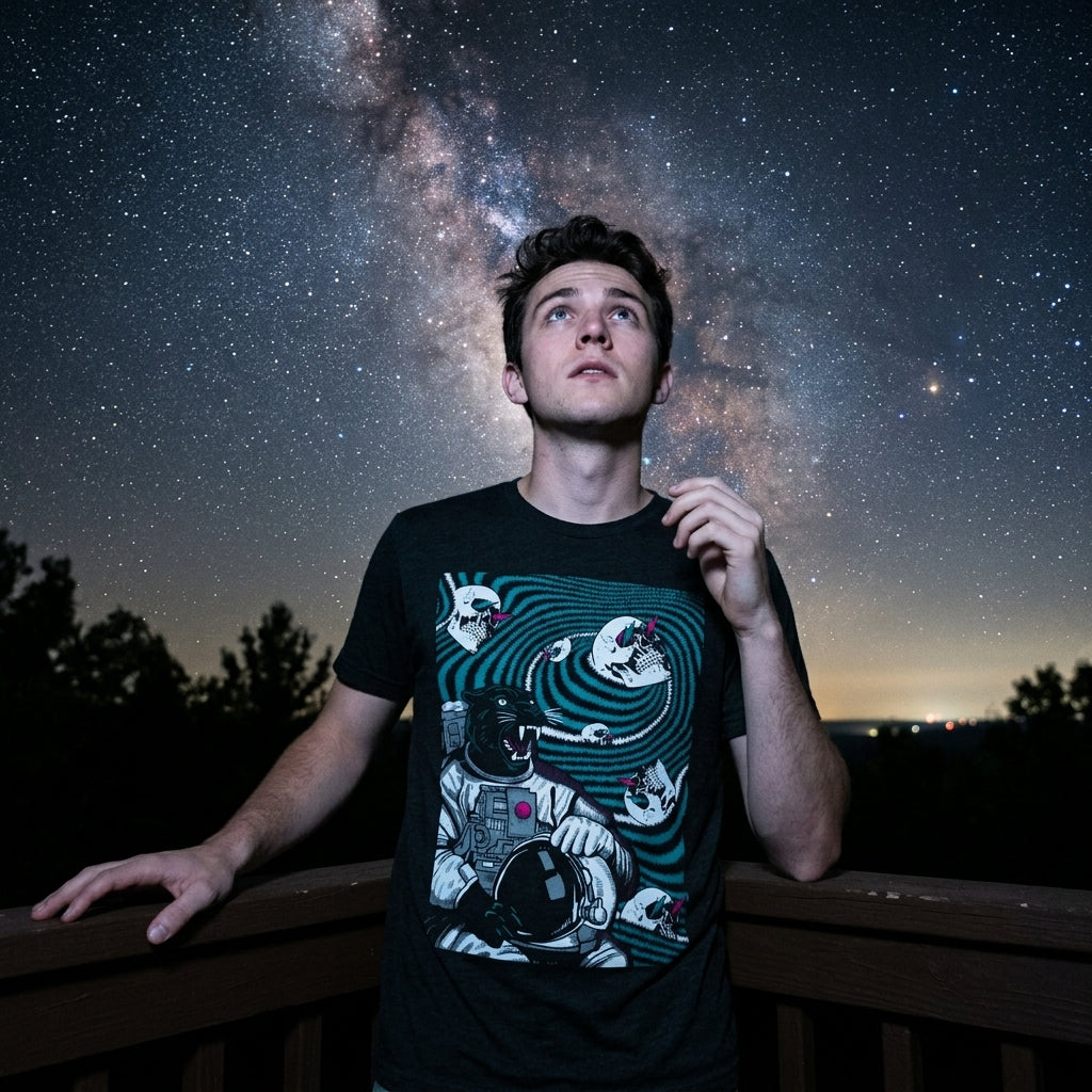 Panther Astronaut Men's T Shirt product image 2