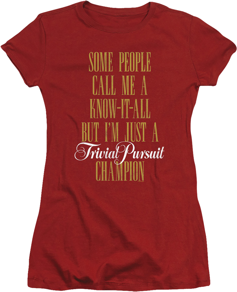 Ladies Trivial Pursuit Champion Shirt product image 1